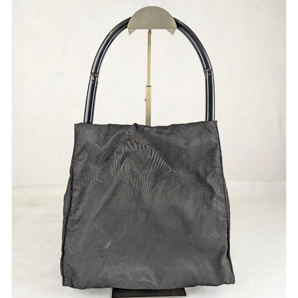 Authentic PRADA Black Nylon Shoulder Bag Top Handle Bag Made in Italy - Picture 1 of 10